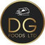 DG Foods Ltd logo, gold circular badge with a delivery van icon, a Hytropics stockist