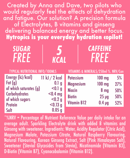 Raspberry & Elderflower Electrolyte Drink Multipack - Hytropics
